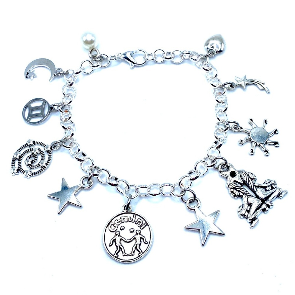 Gemini Charm Bracelet Zodiac Birthstone Horoscope Birthday